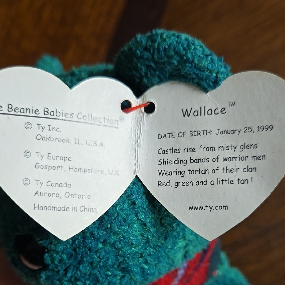 Ty Teal Bear Plush Toy - Picture 2 of 5